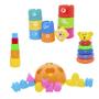 Imagem de Kit Brinquedos Educativos Copos Encaixe Colorido Bebê 33pç