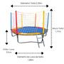 Imagem de Kit Brinquedos Playground Cama Elástica Média Pula Pula Trampolim 2,30m + Gangorra Infantil 1 Lugar