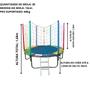 Imagem de Kit Brinquedos Playground Cama Elástica Pequena Pula Pula Trampolim 1,83m + Gangorra Infantil 1 Lugar