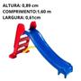 Imagem de Kit Brinquedos Playground Cama Elástica Pula Pula Trampolim 2,30m + Escorregador Infantil Médio 3 Degraus