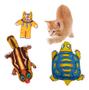 Imagem de Kit Brinquedos Tartaruga Gato Esquilo Com Catnip Para Pets
