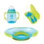 Imagem de Kit Buba Pratinho Fun + Kit Talheres + Copo 300ml Azul Neon