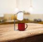 Imagem de Kit Bule Esmaltado Vermelho e Mini Coador Café Aço Cromado com Caneca - Mundial Import
