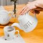 Imagem de Kit Bule + Leiteira + Manteigueira em Cerâmica Coffee, Milk e Butter