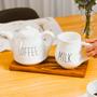 Imagem de Kit Bule + Leiteira Minimalista em Cerâmica Coffee e Milk