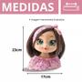 Imagem de Kit Busto Boneca Loira 23cm C/ Paleta de Maquiagem Super Lollipop P/ Adolescente Infantil