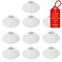 Imagem de Kit C/10 Cones Demarcatórios Branco Flexível Funcional 1 Fit