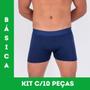 Imagem de Kit C/10 Cuecas Boxer Wear Microfibra Lisa Masculino Revenda