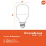 Imagem de Kit c/ 10 lampadas led bulbo 40w - fortled