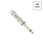 Imagem de Kit c/ 100 Conector Som P10(m) Mono Datalink Linha Dlk P10-001-100