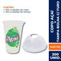 Imagem de Kit c/ 100 un. de copo p/ acai 440 ml.   100 un. de tampa bolha c/ furo p/ copo 440, 550 e 660 ml.