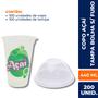 Imagem de Kit c/ 100 un. de copo p/ acai 440 ml.    100 un. de tampa s/ furo p/ copo 440, 550 e 660 ml.