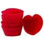 Imagem de Kit C/12 Coração Forminhas De Silicone P/ Mini Bolos Cupcake Muffin 