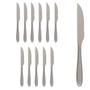 Imagem de Kit C/ 12 Facas De Mesa Com Serra Restaurante Aço Inox Faqueiro Resistente Linha Classic Jantar Almoço Mec G