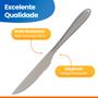 Imagem de Kit C/ 12 Facas De Mesa Com Serra Restaurante Aço Inox Faqueiro Resistente Linha Classic Jantar Almoço Mec G