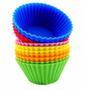 Imagem de Kit C/12 Forminhas De Silicone P/ Mini Bolos Cupcake Muffin