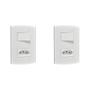 Imagem de Kit C/2 - Conjunto Peesa Alfa 1543A 1 Interruptor Sim.Tomada  ..