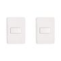 Imagem de Kit C/2 - Conjunto Perlex Aros 4X2 Branco Com Placa(1Para...