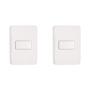 Imagem de Kit C/2 - Conjunto Perlex Aros 4X2 Branco Com Placa(1Simp...