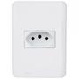 Imagem de Kit C/2 - Conjunto Perlex Aros 4X2 Branco Com Placa(1Toma...