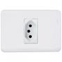 Imagem de Kit C/2 - Conjunto Perlex Aros 4X2 Branco Com Placa(1Toma...