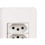 Imagem de Kit C/2 - Conjunto Perlex Aros 4X2 Branco Com Placa(2Toma...