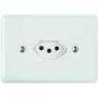 Imagem de Kit C/2 - Conjunto Perlex''Branca''Com Placa(1Tomada 10A)...