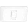 Imagem de Kit C/2 - Conjunto Pial Pop 4X2 Branco Com Placa (1Furo) ...