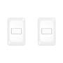 Imagem de Kit C/2 - Conjunto Pial Pop 4X2 Branco Com Placa (1Parale...
