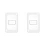 Imagem de Kit C/2 - Conjunto Pial Pop 4X2 Branco Com Placa (1Simple...