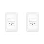 Imagem de Kit C/2 - Conjunto Pial Pop 4X2 Branco Com Placa (1Simple...