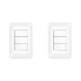 Imagem de Kit C/2 - Conjunto Pial Pop 4X2 Branco Com Placa (3Simple...