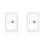 Imagem de Kit C/2 - Conjunto Pial Pop Conector P/Ant.Tv Lgx060 Branco