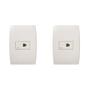 Imagem de Kit C/2 - Conjunto Soprano Ilus 4X2 Branco Com Placa(1Rj1...
