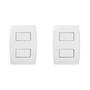 Imagem de Kit C/2 - Conjunto Soprano Ilus 4X2 Branco Com Placa(1Sim...