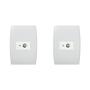 Imagem de Kit C/2 - Conjunto Soprano Ilus 4X2 Branco Com Placa(1Tomada  ..