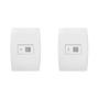 Imagem de Kit C/2 - Conjunto Soprano Ilus 4X2 Branco Com Placa(Ciga...