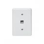 Imagem de Kit C/2 - Conjunto Tomada Fone Perlex''Branca''Com Placa(...
