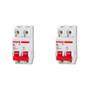 Imagem de Kit C/2 - Disjuntor Steck Din Bipolar 40A Sd62 C  Sdd62C40