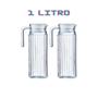 Imagem de Kit C/2 Jarras Suiça De Vidro Transparente 1L Praticasa