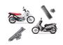 Imagem de Kit C/ 2 Jogos Raio 4mm Zincado Dianteiro+ Traseiro Honda Biz 125/110/100 e Pop 100/110