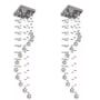 Imagem de Kit C/2 Lustres Para Quarto, Com 1,30m No Formato De Espiral, Com Base De Inox 14x14cm