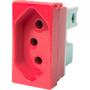 Imagem de Kit C/2 - Modulo Steck Linha Stella 1 Tomada 20A. Vermelh...