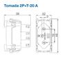 Imagem de Kit c/ 2 Modulo Tomada 2p+t 20a 250v Branco Compose Weg