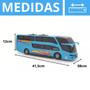 Imagem de Kit C/ 2 Ônibus Bus Buzão 41cm Realista De 2 Andares Grande - AZUL e VERDE - BS Toys