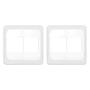 Imagem de Kit C/2 - Placa Pial Pop Branca 4X4 - 2 Modulos+2 Modulos...