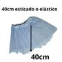 Imagem de kit c/2 saia tule c/led pisca tutu 40cm fantasia branca