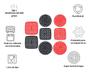 Imagem de Kit C/2 Tapete Airfryer Silicone Redondo Antiaderente 20cm
