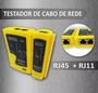 Imagem de Kit C/ 2 Testador Teste Crimpagem Cabo Rede Lan Rj45 Rj11  