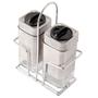 Imagem de Kit C/ 2 Unidades Porta Tempero Com Suporte Aço Inox Vidro 